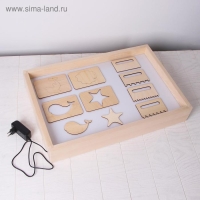 Планшет для рисования песком 40 &times; 60 см, с белой подсветкой, гребень и трафарет
