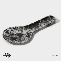 Подставка под ложку Magistro &laquo;Мрамор&raquo;, 24&times;11&times;1 см, цвет чёрный