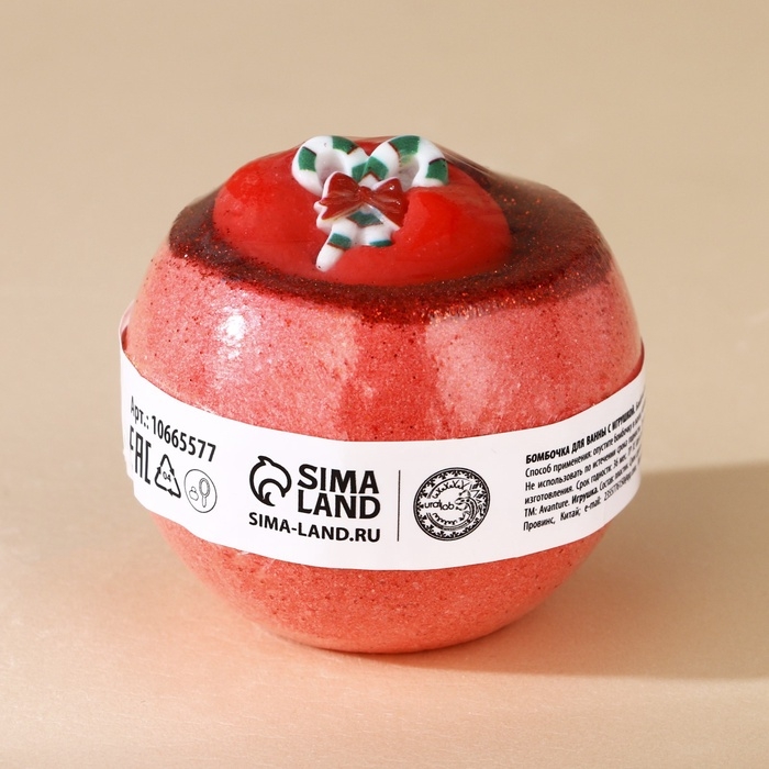 Новый Год. Бомбочка для ванны с игрушкой, 140 г, микс
