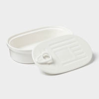 Паштетница Magistro, 17,5×11×4 см, с крышкой, фарфор, белая Паштетница Magistro, 17,5×11×4 см, с крышкой, фарфор, белая