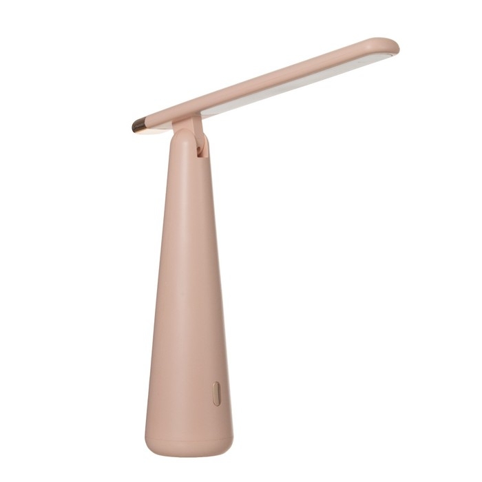 Лампа настольная "Страйк" LED 3 режима 1,5Вт USB розовый 6,8х6,8х28,5 см RISALUX