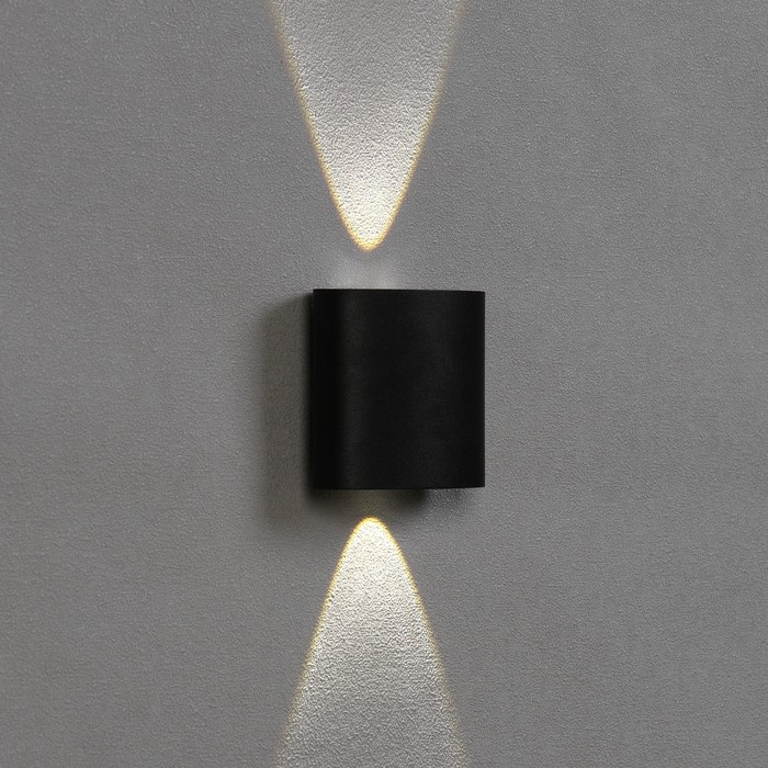 Светильник фасадный &laquo;Полусфера&raquo;, FSD-074, 2 Вт, 4000К, 1 луч, IP65, 220 В, пластик, черный   1008420