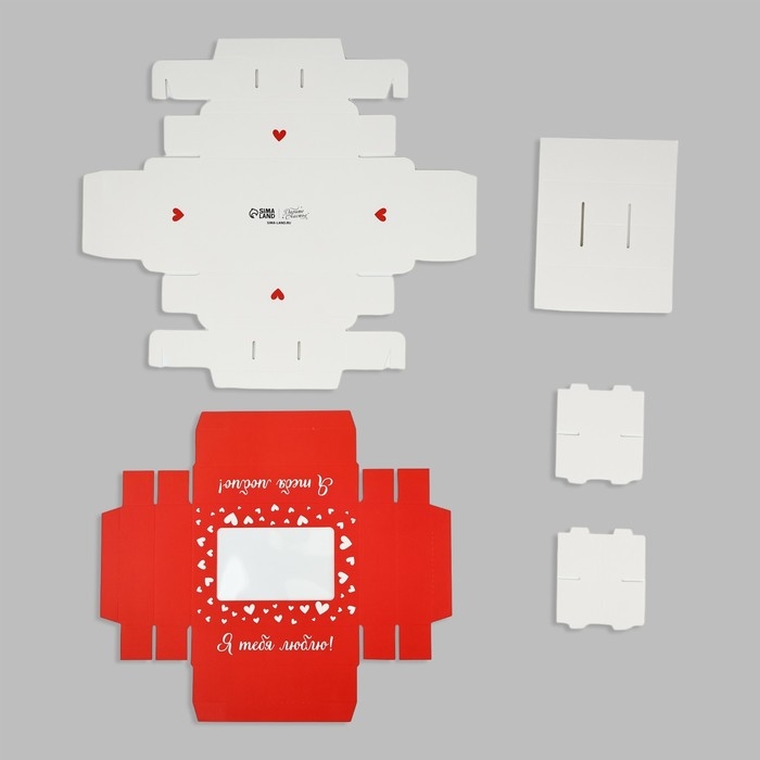 Коробка складная под 6 конфет «Я тебя люблю!», 13,5 х 9,8 х 3,8 см Коробка складная под 6 конфет «Я тебя люблю!», 13,5 х 9,8 х 3,8 см
