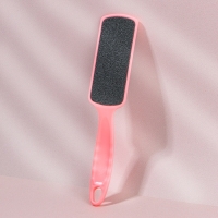 Пилка для ног, наждачная, двусторонняя, 20,5 см, цвет розовый