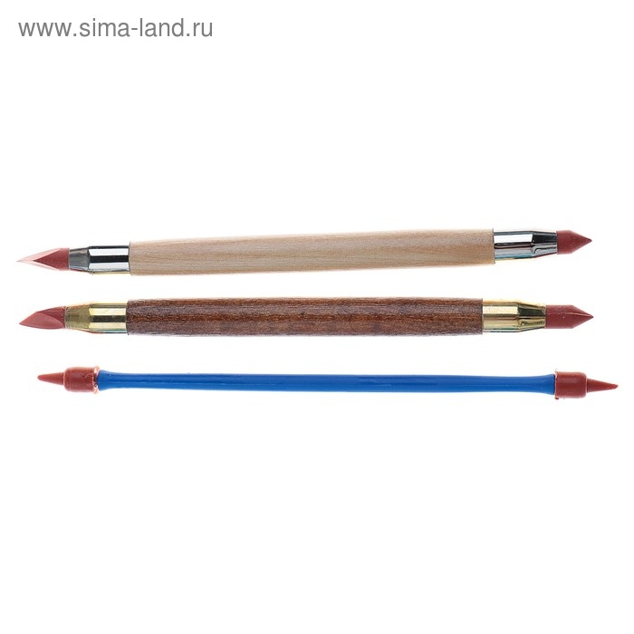 Набор резиновых кистей, 3 штуки, двусторонние