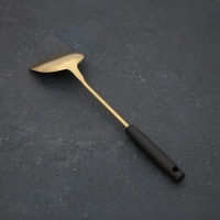 Лопатка из нержавеющей стали &laquo;Прайм&raquo;, длина 37,5 см, цвет металла золотой