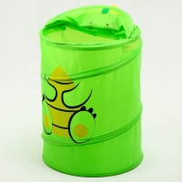 Корзина для хранения игрушек &laquo;Динозаврик&raquo; с ручками и крышкой, 55 х 33 х 33 см, зелёная