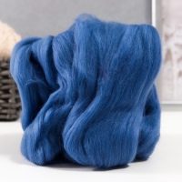 Шерсть для валяния 100% полутонкая шерсть 50 гр (022, джинса) МИКС Шерсть для валяния 100% полутонкая шерсть 50 гр (022, джинса) МИКС