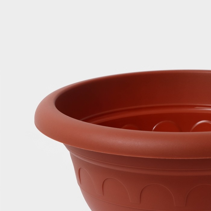 Кашпо уличное на ножке низкий &laquo;Колывань&raquo;, 5,3 л, цвет терракотовый