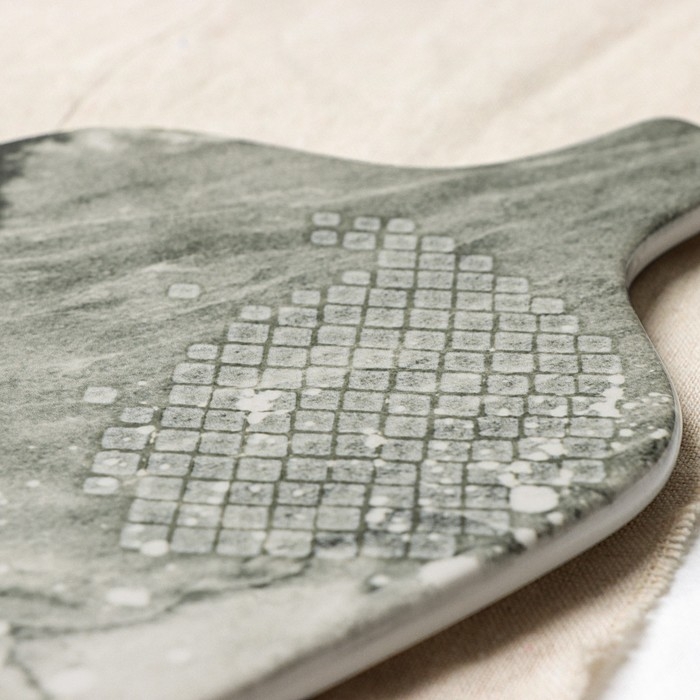 Блюдо керамическое &laquo;Стоун&raquo;, 29.7х17.5 см, цвет серый