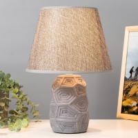 Настольная лампа "Бриана" Е14 40Вт серый 22,5х22,5х35 см RISALUX Настольная лампа "Бриана" Е14 40Вт серый 22,5х22,5х35 см RISALUX