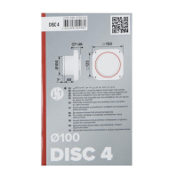 Вентилятор вытяжной ERA DISC 4, 160х140 мм, d=100 мм, 220-240 В