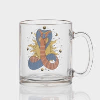 Кружка стеклянная чайная &laquo;Мистические змеи&raquo;, 320 мл, МИКС