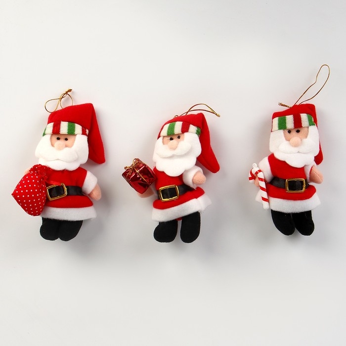 Новый год! Мягкая игрушка &laquo;Дед мороз&raquo; на подвесе, виды МИКС