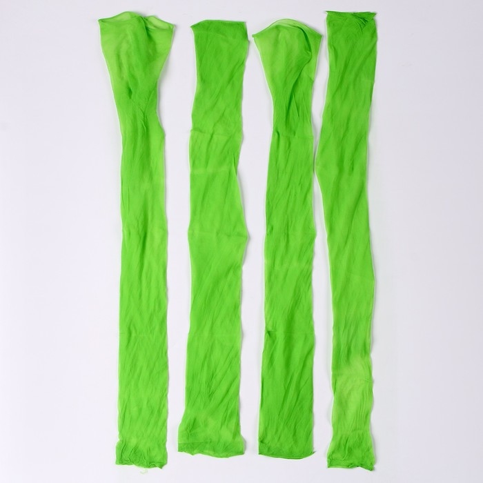 Капрон для кукол и цветов, набор 4 шт., размер 1 шт. &mdash; 45 &times; 6 см, цвет салатовый