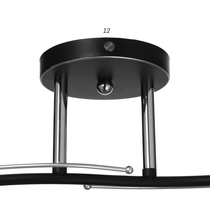 Люстра ГАЛЛОП "Сарри" 2x60Вт Е27 черный-хром