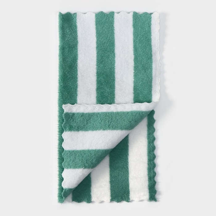 Салфетка для уборки Доляна &laquo;Полоски&raquo;, микрофибра махровая, 30&times;30 см, цвет МИКС