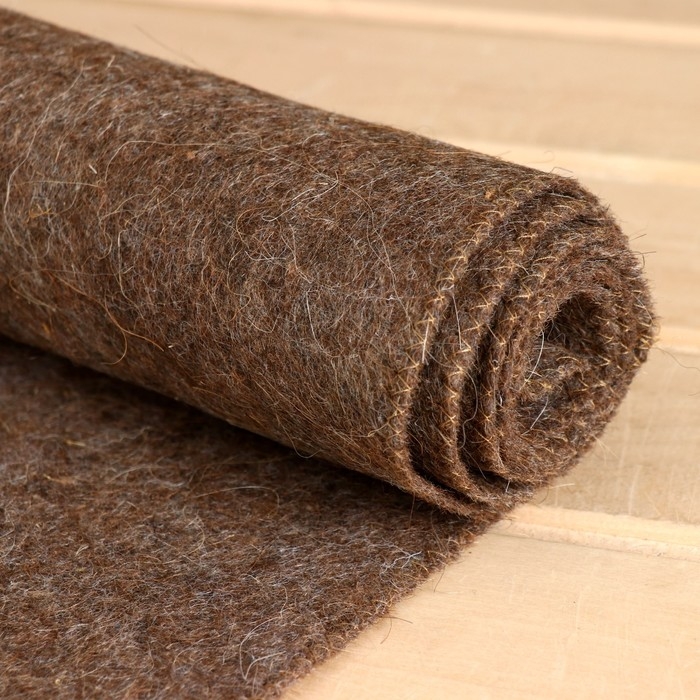 Лежак для бани темный с вышивкой Лежак для бани темный с вышивкой "Банька по-русски" 150х50 см