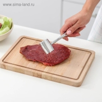Молоток для мяса Доляна «Саган», 20 см, 148 гр, цвет серебристый Молоток для мяса Доляна «Саган», 20 см, 148 гр, цвет серебристый