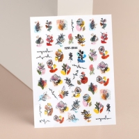 Наклейки для ногтей «Букет», разноцветные Наклейки для ногтей «Букет», разноцветные