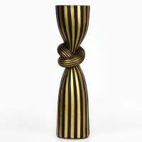 Подсвечник для одной свечи &laquo;Узел&raquo;, цвет черно-золотой 29,5 х 7,5 х 7,5 см