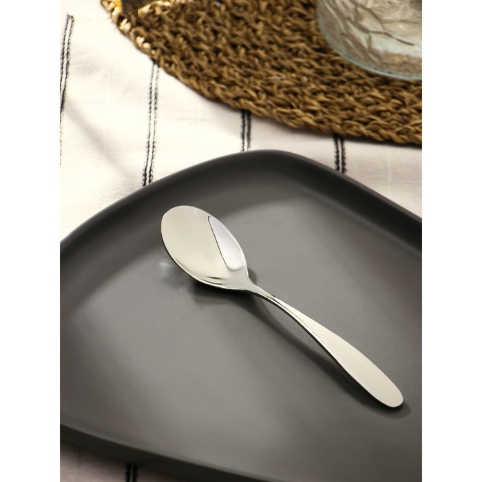 Ложка чайная из нержавеющей стали &laquo;Марио&raquo;, длина 16 см, цвет серебряный