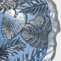 Тарелка стеклянная &laquo;Арабис&raquo;, d=21,5 см, цвет голубой