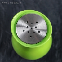 Солонка стеклянная «Сияние», 5,5×5×11 см, цвет зелёный, надписи МИКС Солонка стеклянная «Сияние», 5,5×5×11 см, цвет зелёный, надписи МИКС