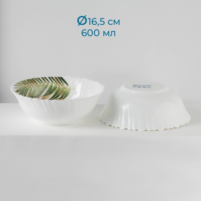 Сервиз столовый Avvir &laquo;Юкка&raquo;, 18 предметов: 6 тарелок d=16,5 см, d=17,5 см, d=23 см, стеклокерамика, цвет белый