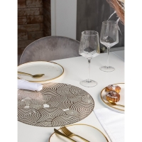 Салфетка сервировочная на стол &laquo;Гипноз&raquo;, d=38 см, цвет золото