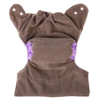 Многоразовый подгузник, 3-15 кг, угольно-бамбуковая ткань, цвет фиолетовый, Крошка Я