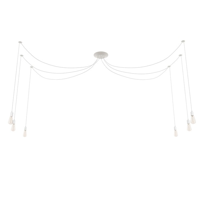 Светильник Светильник "Скин паук" 6хЕ27 40Вт белый 30х30х20-150см