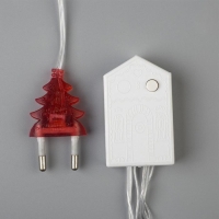 Гирлянда &laquo;Нить&raquo; 5 м, IP20, прозрачная нить, 50 LED, свечение красное, 8 режимов, 220 В