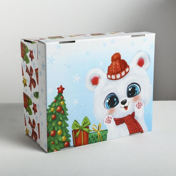 Коробка подарочная новогодняя складная «Радости и веселья», 31,2 х 25,6 х 16,1 см, Новый год Коробка подарочная новогодняя складная «Радости и веселья», 31,2 х 25,6 х 16,1 см, Новый год