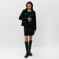 Жакет женский твидовый MIST р.42, черный