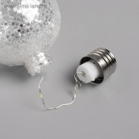 Набор ёлочных шаров &laquo;Звёздочки серебристые&raquo; 3 шт., батарейки, 5 LED, свечение белое