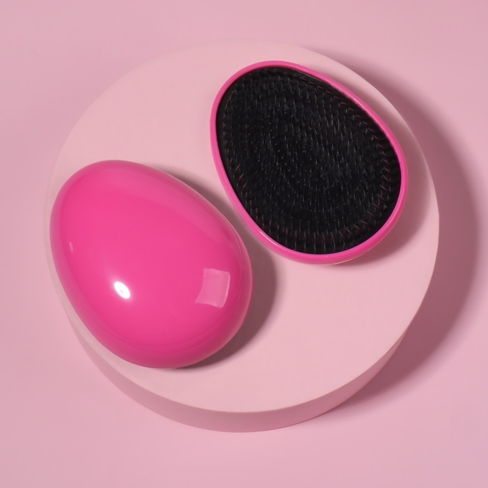 Расчёска массажная, 7 &times; 9 см, PVC коробка, цвет МИКС