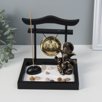 Сад Дзен "Ганеша у гонга" песок+камни+аромапалочка 13,2х15х15,5 см Сад Дзен "Ганеша у гонга" песок+камни+аромапалочка 13,2х15х15,5 см