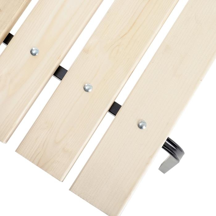 Уличная скамейка из сосны со спинкой Уличная скамейка из сосны со спинкой "LAKSI", дерево, металл, 36х180х82см, нагрузка 200кг