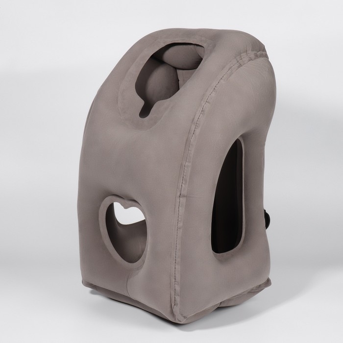 Подушка надувная, 50 &times; 35 &times; 30 см, в чехле, цвет серый