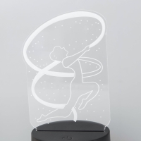 Светильник сенсорный "Гимнастка" LED 7 цветов USB/от батареек черный