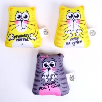 Антистресс «Коты», 7×7 см, МИКС Антистресс «Коты», 7×7 см, МИКС