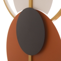 Бра "Алле" LED  18Вт 3000К оранжевый черный 88х5х45см