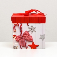 Новый год. Коробка Самосборная &laquo;Новый год леденцы&raquo; 15 х 15 х 15 см