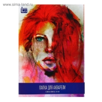 Папка для акварели А3, 10 листов "Девушка", блок 180 г/м2, рисовальная Папка для акварели А3, 10 листов "Девушка", блок 180 г/м2, рисовальная