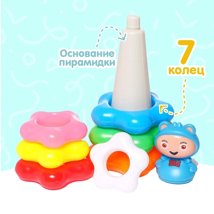 Пирамидка &laquo;Карапуз&raquo;, 7 колец