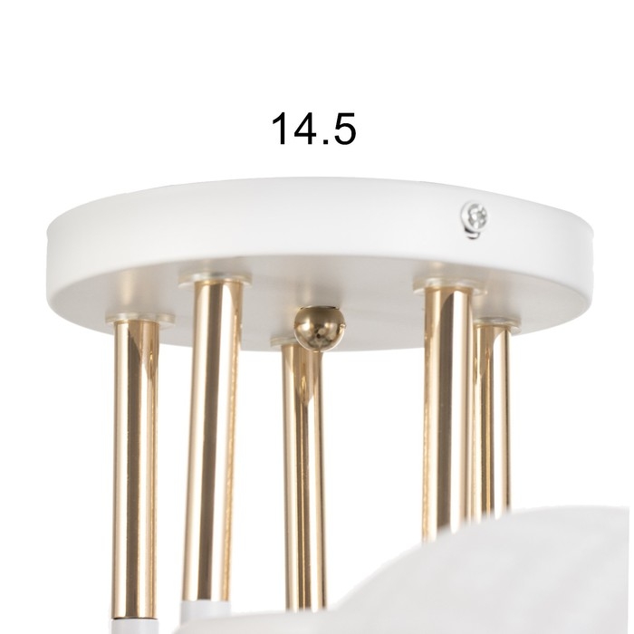 Люстра "Фрида" 5хЕ27 40Вт бело-золотой 58х58х27 см BayerLux