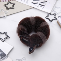 Валик с креплением и резинкой для создания пучка, 4&times;18 см, коричневый