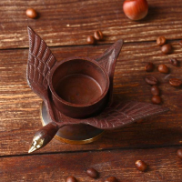 Подсвечник "Лебедь" латунь 13х13х5 см Подсвечник "Лебедь" латунь 13х13х5 см