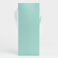 Пакет-переноска для цветов с пластиковым окном, &laquo;Для тебя&raquo;, тиффани, 30 х 12 х 8 см